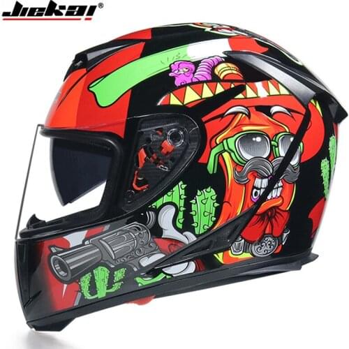 Full Face Safe Motorcycle Helmet Double Lens ABS Material Motocross Helmet Motorbike Unisex DOT Approved Helmet