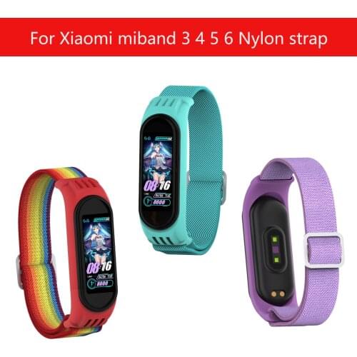 Fashion Nylon bracelet For Xiaomi Mi Band 6 5 4 Strap For Miband 6 Smart watch band
