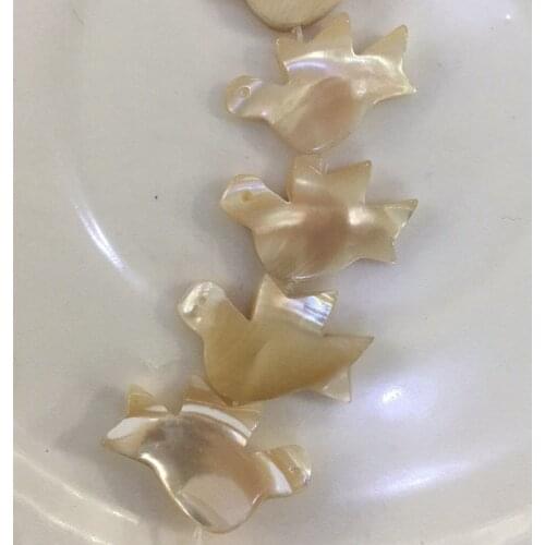 14*20MM 30Pcs/Lot Pigeon Natural Yellow Shell Jewelry Loose Beads Jewellery Findings Accessories