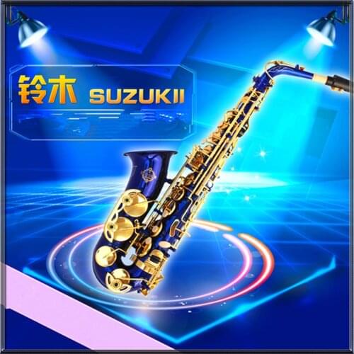 Alto saxophone new high quality instrument Blue alto saxophone Mouthpiece and case