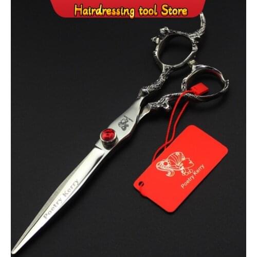 7.0 Inch FL-70 High-grade Dragon Handle Ruby Flat Shear Hairdressing Scissors Hairdresser Hairdressing Salon Salon Scissors Size