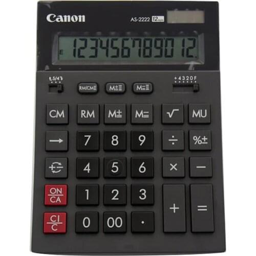 1 Piece Genuine Canon AS-2222 unique curved fuselage calculator 12 Large Screen display Calculator