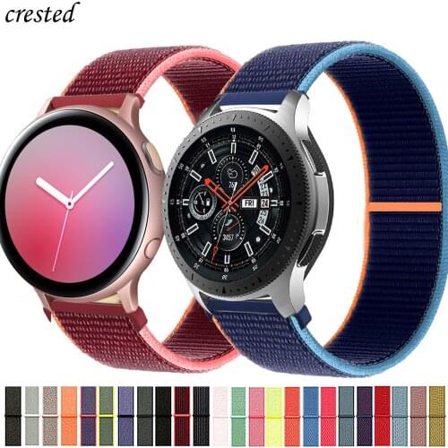 20mm/22mm strap For Galaxy Watch 3 45mm/46mm/42mm/active 2 Samsung Gear S3 Frontier Nylon Bracelet Huawei watch GT 2 2e pro band