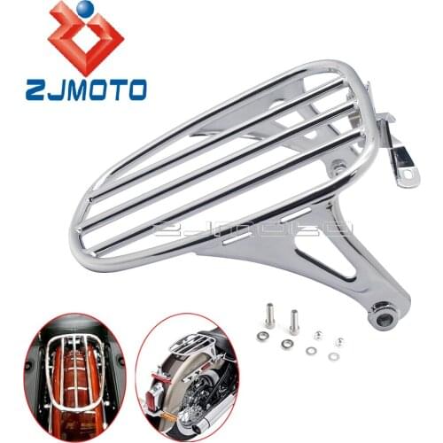 Steel Rear Bracket Motorcycle Solo Luggage Rack Cargo Shelf Rack For Harley Deluxe FLDE Heritage Classic FLHC FLHCS 2018-2021