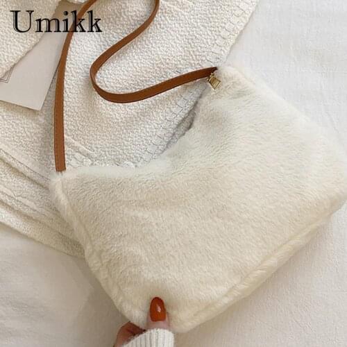 Fashion Leopard Messenger Shoulder Bag For Women Plush Chain Bucket Crossbody Handbags Ladies Autumn Winter Fluffy Satchel Pouch