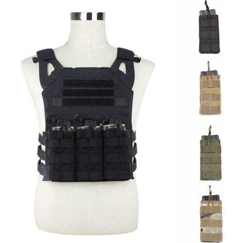 Tactical Nylon Military Hunting Cartridge Bag Single Magazine Pouch Airsoft Paintball Vest Hunting Accessories Bag Molle Pouch