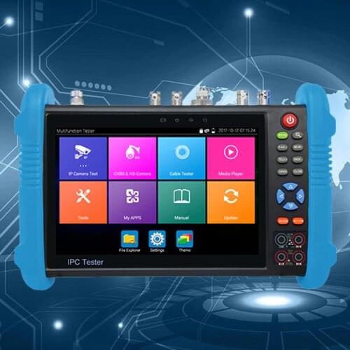 CCTV tester IPC 9800ADH PLUS with 7inch touch screen discovery camera IP 8MP TVI CVI AHD built-in wifi test tool WANGLU