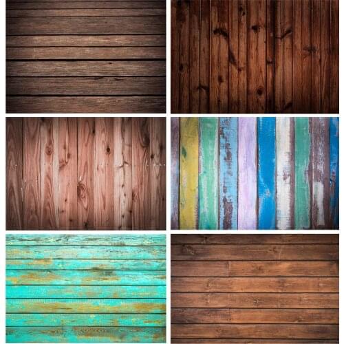 Vinyl Retro Wood Plank Vintage Baby Portrait Photography Backdrops For Photo Studio Background Props 21318WQ-63