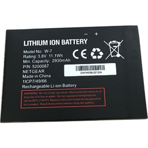 W-7 2930mAh/11.1Wh Li-Ion Battery W7 For Netgear Sierra Aircard 790S 810S Wireless Router 3.8V Replacement Batteries