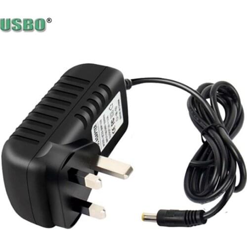 Black 3V5V6V7V7.5V9V12V Surveillance Cameras UK AC Power Switch Adapter 0.5A1A1.5A2A 5.5*2.5mm 5.5*2.1mm DC LCD Monitor Charger