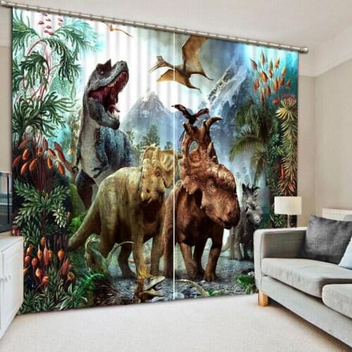 Animal 3D Curtain Printing Blockout Polyester Photo Drapes Fabric For Room Bedroom Window cartoon curtains