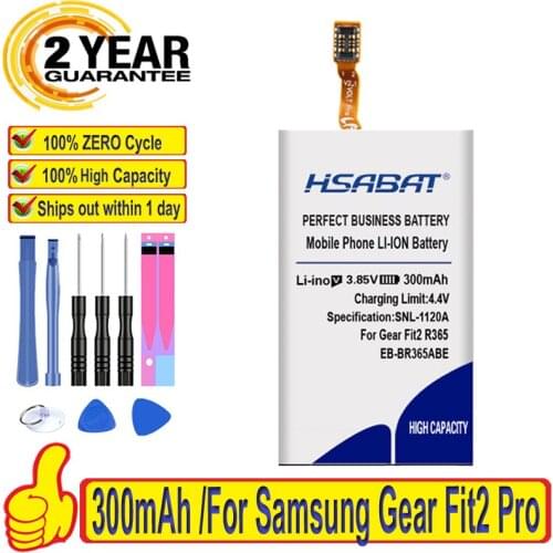 100% Original HSABAT 300mAh EB-BR365ABE Battery For Samsung Gear Fit2 Pro Fitness SM-R365 R365 Gear Fit 2 Pro