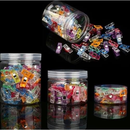 25/50/100/200Pcs Sewing Clips Multicolor Plastic Clips Fabric Clamps Patchwork Craft Clips Clothing Clips Holder Quilting Clip
