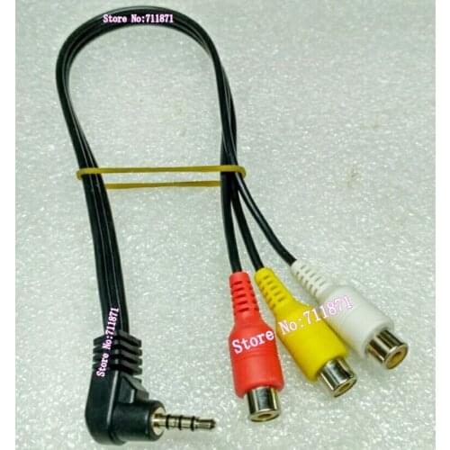 30cm 90 degree Right Angle 3.5 Male 3 RCA Female Audio Video Cable line 4 Section 3.5 3RCA TV Cable 3.5mm RCA AV R L Audio Line