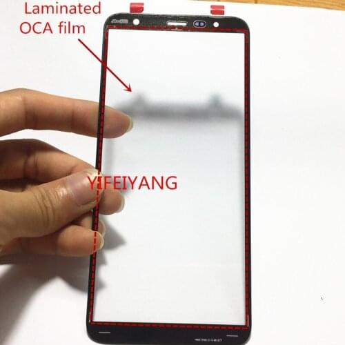 50pcs Original outer glass with OCA For Samsung Galaxy For Samsung Galaxy J6 Plus 2018 lcd Touch Screen Front Outer Lens panel