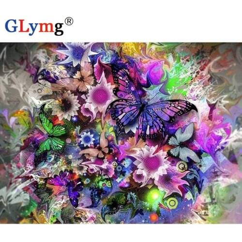5d Diy Diamond Embroidery Butterfly Flower Diamond Painting Cross Stitch Full Drill Square Stone Mosaic Picture Gift Home Decor