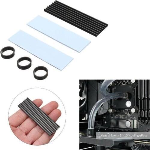 Aluminum Hard Disk Heat Conducting Silicon Black Sink Thermal Pad For NVME NGFF M.2 2280 Passive Cooling Dissipation Radiator