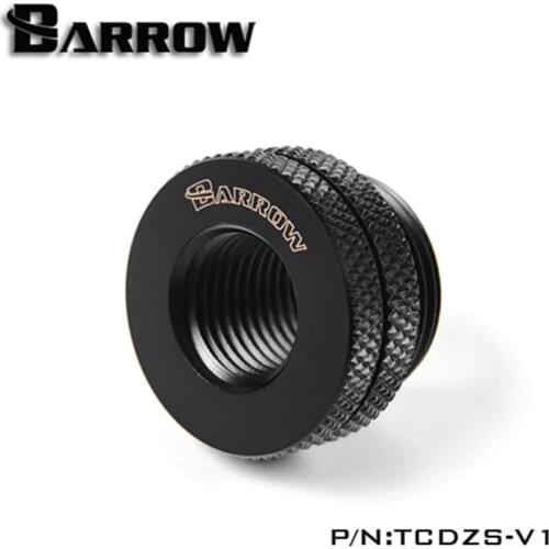 Barrow G1/4" Threaded Female to Female Pass-Through Fitting - Black / White / Silver TCDZS-V1