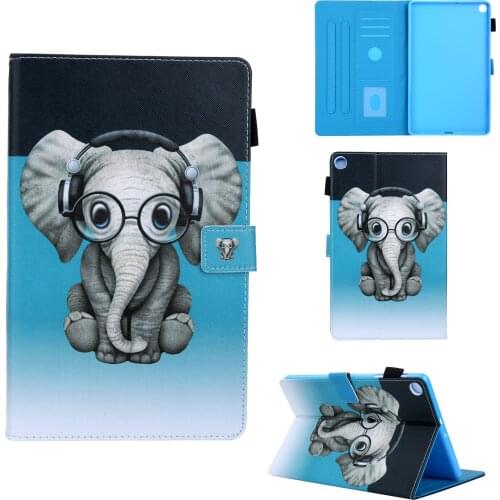 Case For Samsung Galaxy Tab A 10.1 2019 T510 T515 SM-T510 SM-T515 Cover Funda Cartoon Pattern Protective Stand Shell Capa +Gift