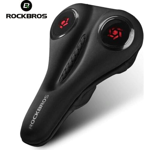 ROCKBROS Bicycle Saddle Cover MTB Liquid Silicone Gels Saddle Cover Hollow Breathable Comfortable Soft Cycling Seat Accessories