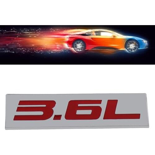 Chrome Red 3.6L 3.6 L Engine for Fender Trunk Lid Emblem Decal Badge Sticker