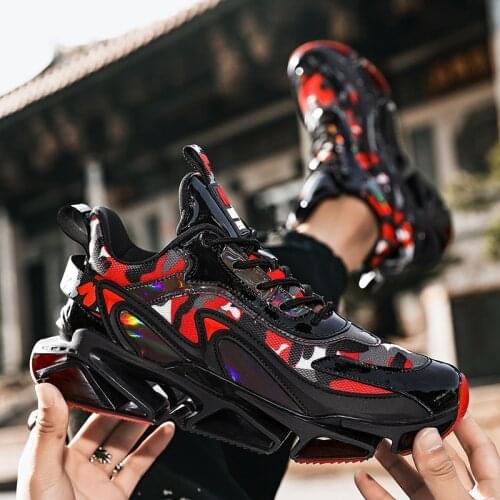 2021New Mens Blade Running Shoes Breathable Sneakers Design Antiskid Damping Outsole Sport Shoes outdoor Luminous Jogging Shoes