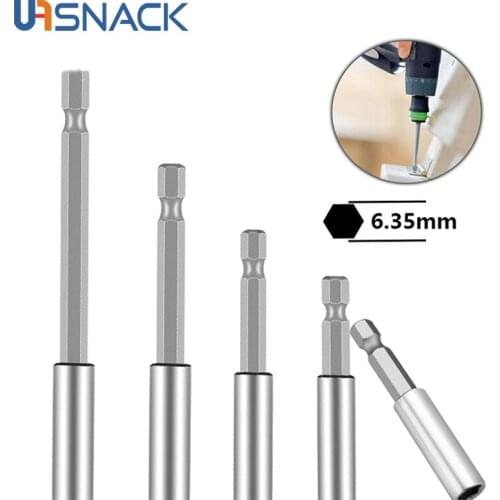 1/4" Hex Rod Shank Long Handle Screwdriver Set Magnetic Bit Holder DIY Hand Tools Quick Change Extension Screwdriver Bit Sets