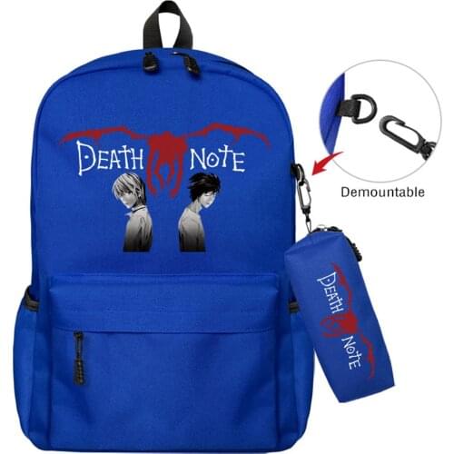 DEATH NOTE Nylon Backpack Zipper Casual High Quality Knapsack Boys Girls Bookbag Student Travel Schoolbag Laptop Bag