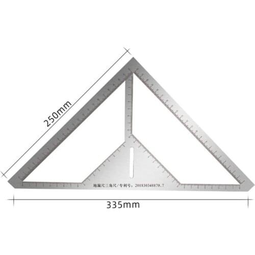 2021 New Multifunctional Triangle Floor Drain Ruler Stainless Steel Angle Rulers Durable