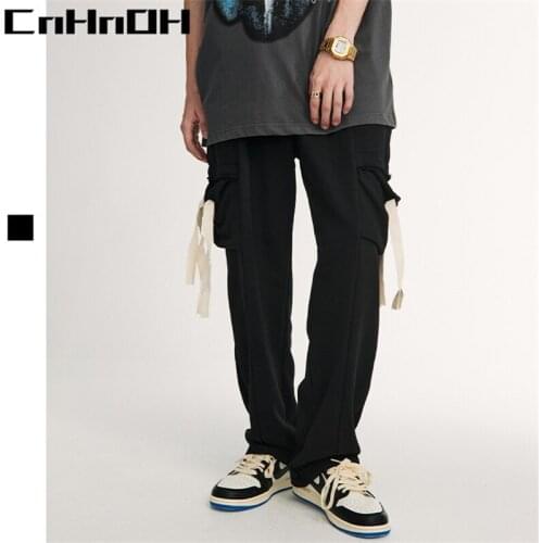 CnHnOH New Arrival Spring Summer Fashion Brand Chic Trousers With Double Side Pockets Original Straight Casual Pants A511
