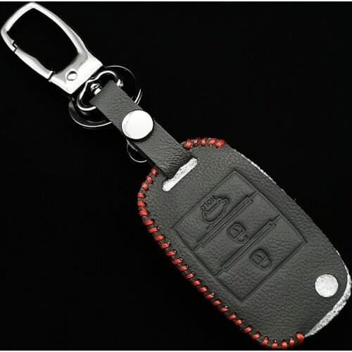 New Style Leather Car Key Cover Protection For KIA Sid Rio Soul Sportage Ceed Sorento CeratoK2 K3 K4 K5 Case Protect Keychain