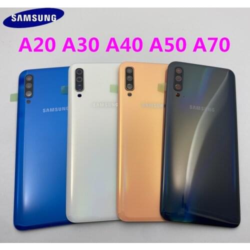 Original Back Battery Cover Door Housing For Samsung Galaxy A10 A20 A30 A40 A50 A70 Back Rear Case Replacement+Camera Lens