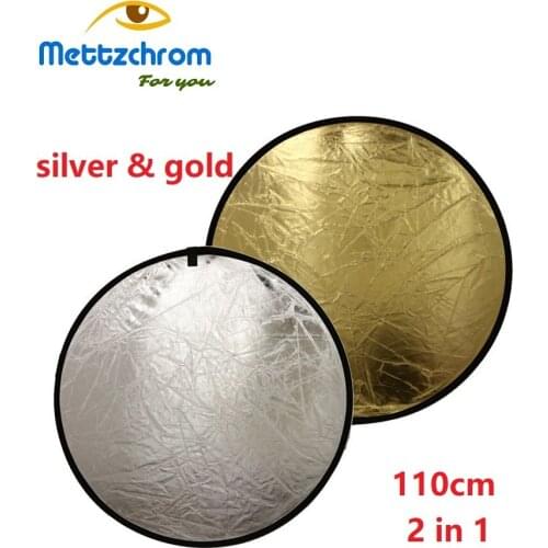 Reflector 2 in 1 Gold, Silver, 110cm 2 color reflector