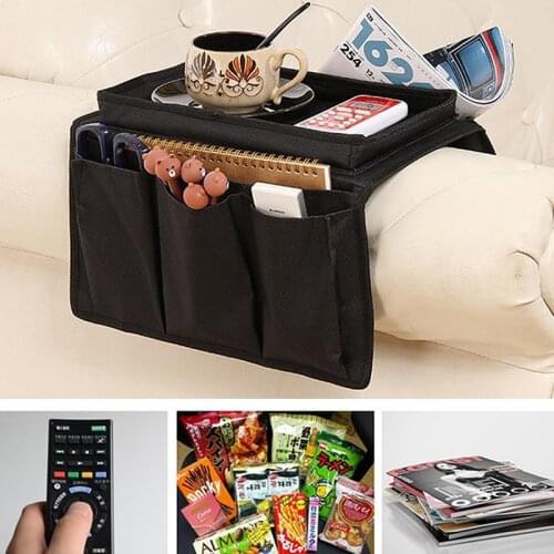 Sofa Armrest Storage Pockets Holder Tray Couch Hanging Remote Control Phone