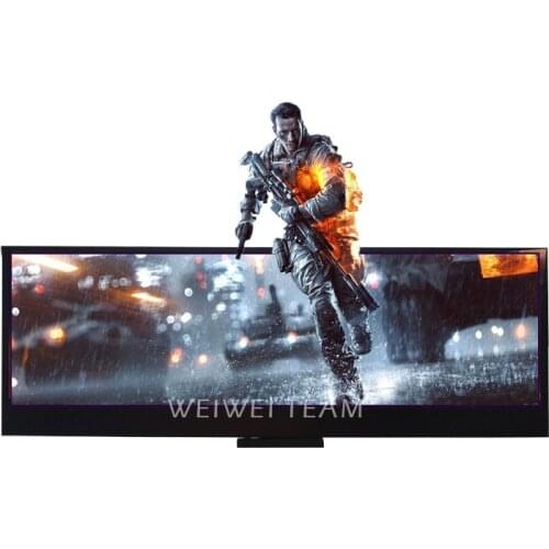 14 Inch 3840*1100 4k Portable Monitor Aida64 LCD Display For Laptop PC Xbox PS4/5 Dual Speakers Raspberry Pi Win7 8 10