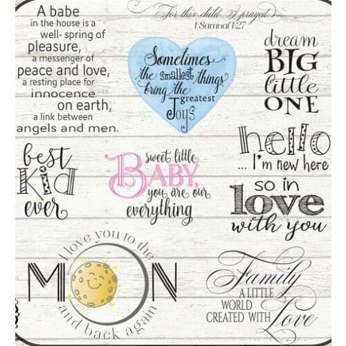 Words Transparent Clear Stamp/Seal for DIY scrapbooking/photo album Decorative clear stamp sheetsM14673