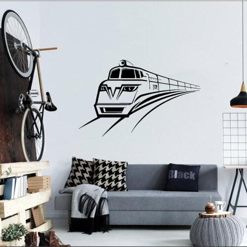 Bullet Train Wall Stickers Home Decor Removable Living Room Backgurand Home Decorationself Adhesive Wallpaper Accessorie DW11404