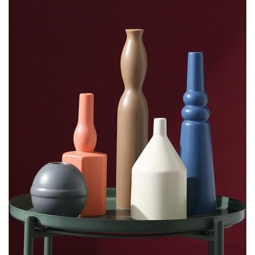 Nordic Home Decoration Accessories Modern Ceramics Vase Flower Vases for Homes Vases for Flowers Living Room Decoration Tabletop