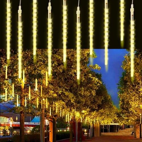 OAKLIY LED Rain Light Meteor Tube Shower Rain String 30CM Icicle Light Wedding Party Christmas Garden Outdoor Decoration Light