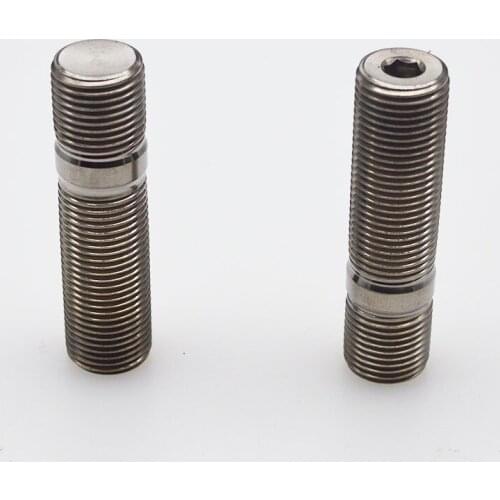 High performance black color double thread Gr.5 titanium lug studs M14*1.25*55mm