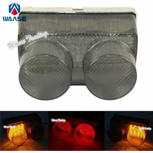 Waase For Yamaha YZF R1 1998 1999 E-Mark Tail Light Brake Turn Signals Integrated LED Light