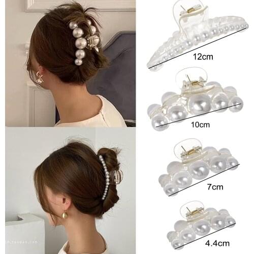 3Pc/set Fashion Classic Elegant Pearl Hair Claws Hair Clips Crab Woman Girls Hair Accessories Hairpins Female Ornament Barrettes