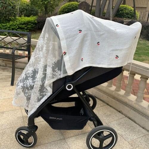 Baby Stroller Cover Gauze Sunshade Windshield Sunscreen Curtain Breathable Mesh Mosquitoes Net