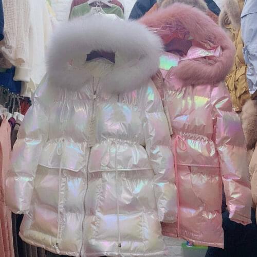 2020 fashion Hot Sale White Bomber Jacket Hooded Cotton Jacket Women Thicken Ladies Coat