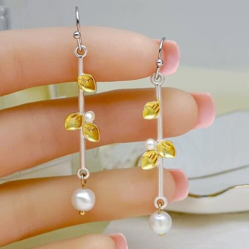 Elegant Round Imitation Pearl Dangle Earrings Dazzling CZ Women Anniversary Wedding Graceful Accessories Fashion Earrings