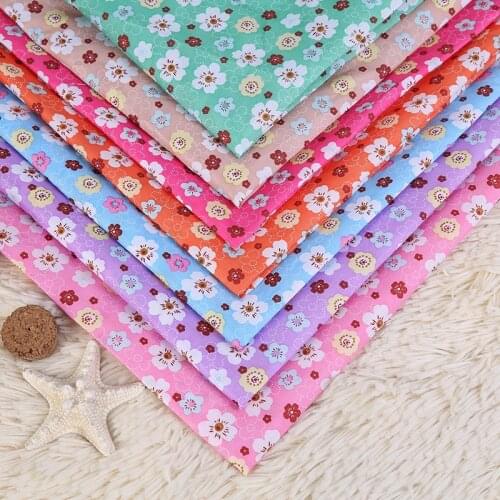 100*150cm Thin Summer Floral Fabric Breathable Material for Sewing Sleeve Apron Home Decoration Tablecloth