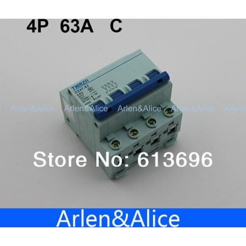 4P 63A 240V/415V Circuit breaker MCB C TYPE 4 POLES