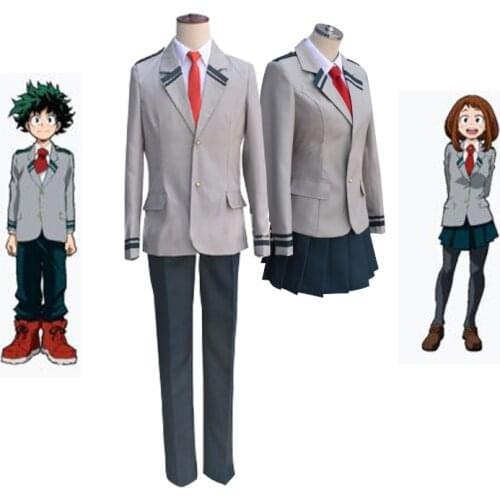 Anime Boku no Hero Academia AsuiTsuyu Yaoyorozu school uniform cosplay costume Boku no Hero Academia wig