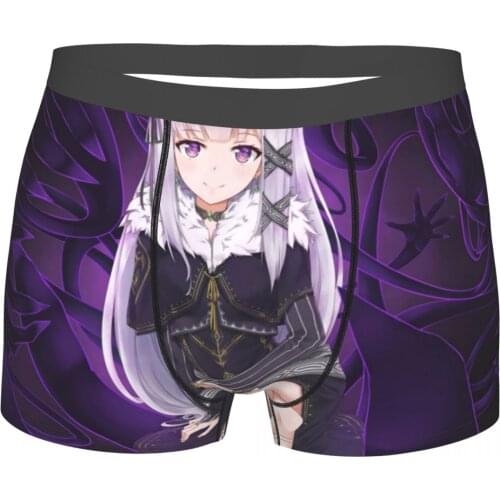 Anime Re:Life in a different world from zero Underpants Cotton Panties Mens Underwear Sexy Shorts Boxer Briefs