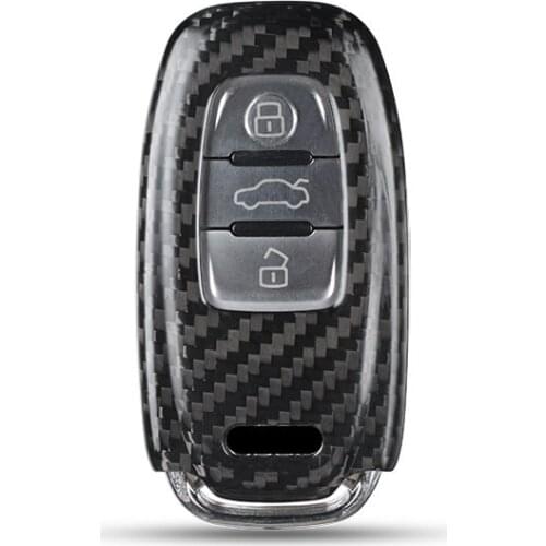 Carbon Fiber Remote Fob Key Case Shell Cover For Audi A4 S4 A5 S5 B8 8K B8.5 A6 S6 C7 A7 S7 4G8 A8 S8 4H Q5 SQ5 8R A8 RS 4 5 6 7